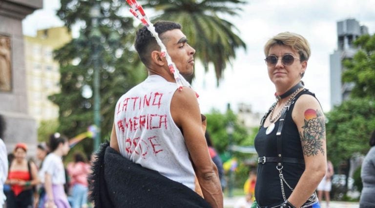 Santiago Amrein, a la izquierda (Vía Santa Rosa)