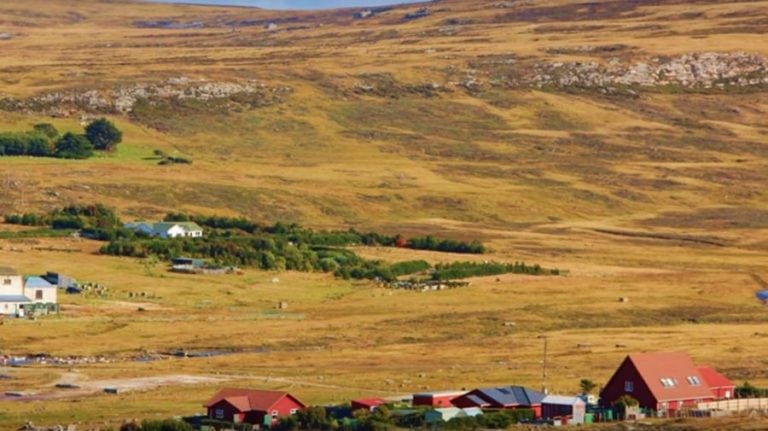 Las fotos que sacó en Malvinas cuando volvió en 2014. Foto: Captura.