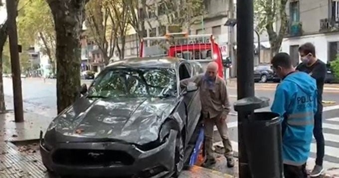 Bebe Contepomi chocó contra un árbol en Palermo