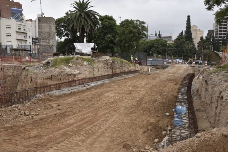 Mestre en las obras de Plaza España.