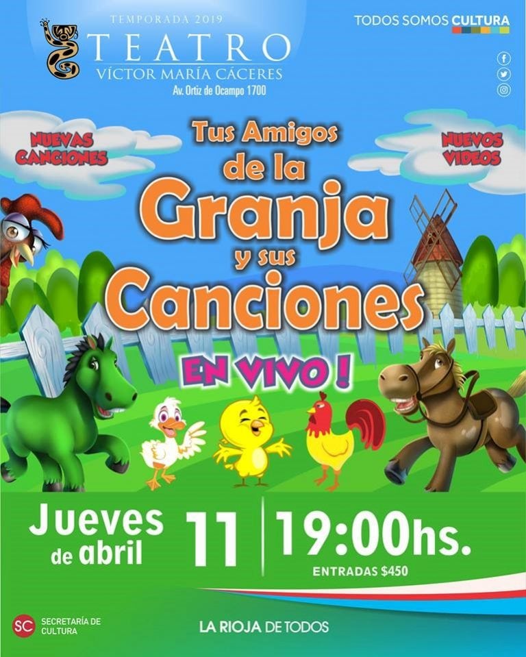 Los mas chicos disfrutarán de las canciones favoritas de los más pequeños como La Gallina Turuleca, Mi tío Mario Veterinario, El baile de la ranita, La granja de mi tío, El auto feo, La patita Lulú y muchos más!