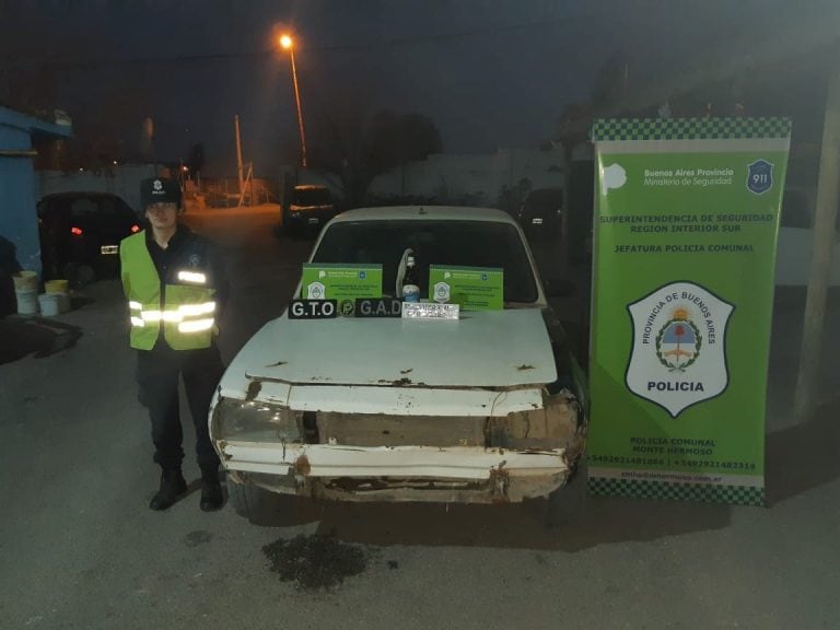 Monte Hermoso, auto secuestrado