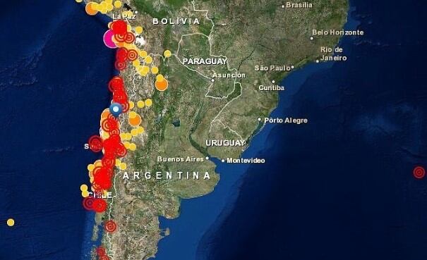 Mapa e informe dónde actualmente hay actividad.