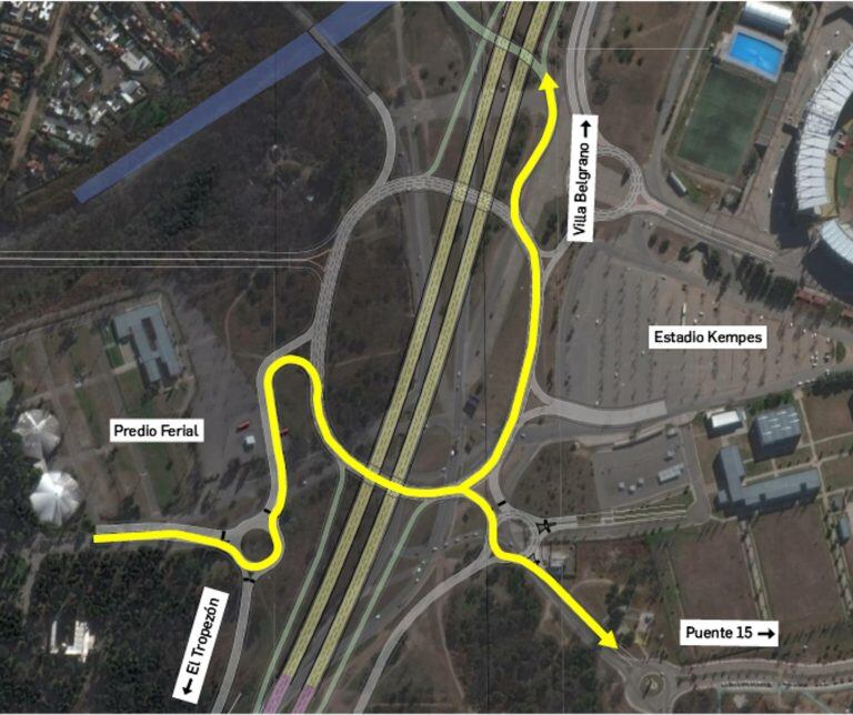 Quedará habilitada la rotonda frente al Kempes.