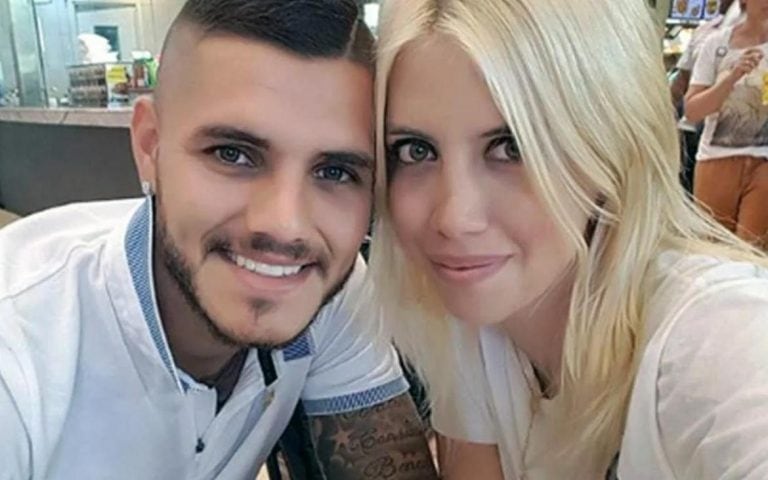 Mauro Icardi y Wanda Nara. (web)