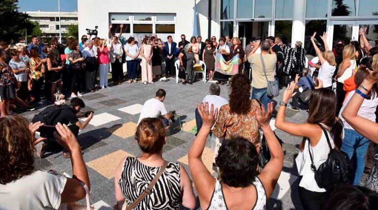 Miembros de la comunidad ranquel realizaron una invocación al sol y a los ancestros (APN)