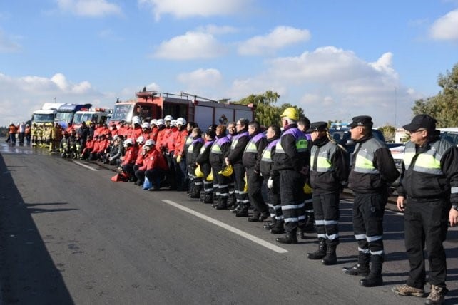 Simulacro en el Acceso Este