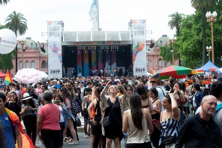 (Foto:Clarín/Rolando Andrade Stracuzzi) Marcha del orgullo