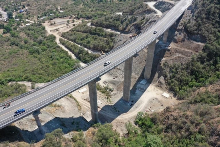 Imagen de la nueva ruta vista desde lo alto.