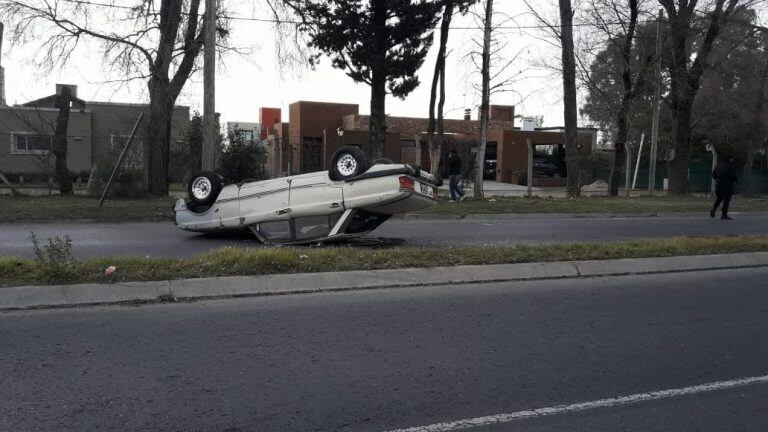 Así quedó el Ford Falcon de Juan Pérez.