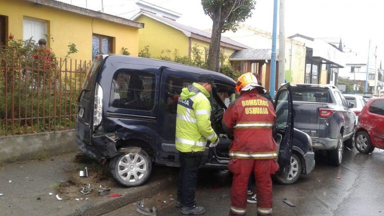 Accidente vial en Ushuaia.