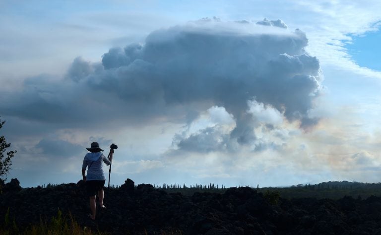 El volcán Kilauea en erupción.