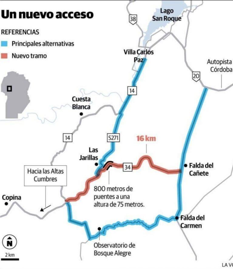 Nuevo camino a las Altas Cumbres.