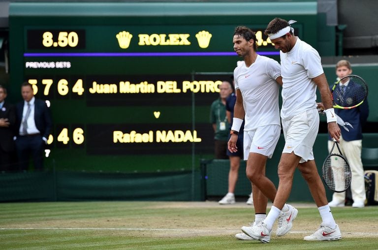 Juan Martin del Potro y Rafa Nadal.