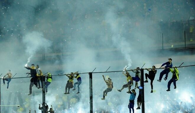 Los hinchas de Boca y su delirio.