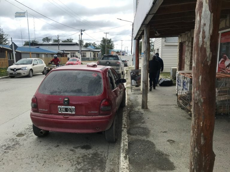 Auto de las personas que participaron del hurto