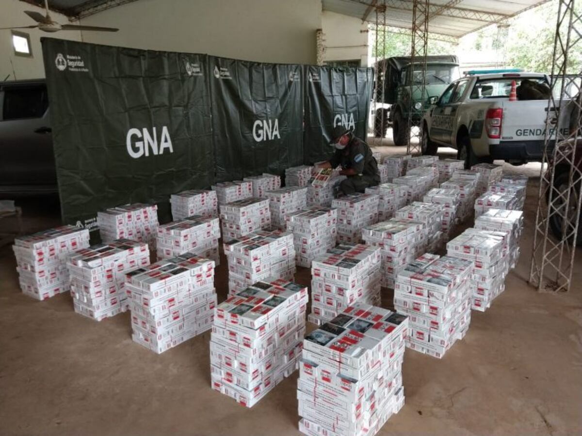Gendarmería Nacional frustró el contrabando de 20 mil paquetes de cigarrillos