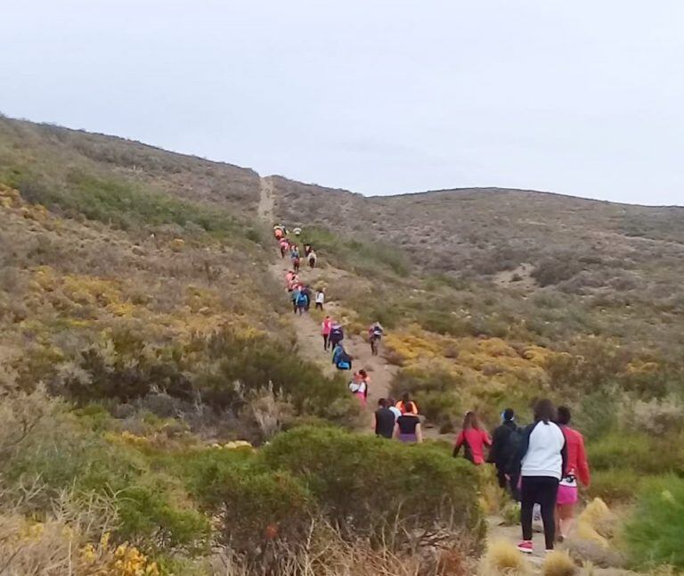 trekking en cañadón seco