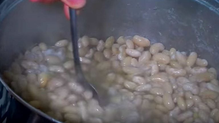 Porotos hirviendo en el agua en la que se hidrataron. (Web)