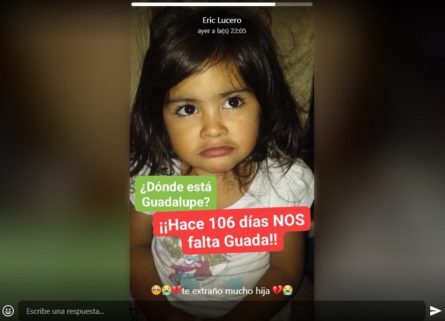 Guadalupe Lucero. El mensaje de su papá