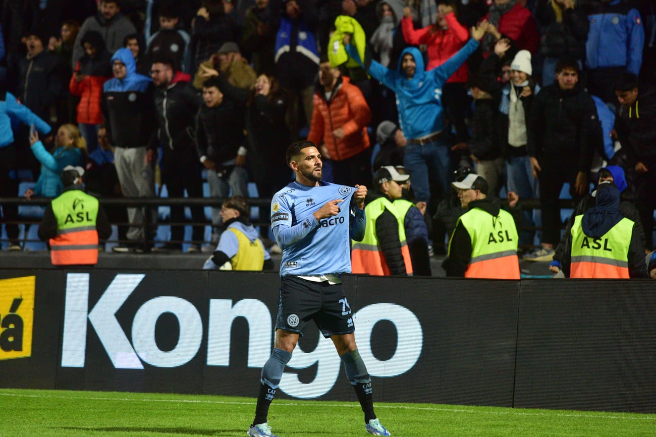 Franco Jara fue la figura de Belgrano en el empate 4-4 contra Racing en la primera fecha de la LPF. 