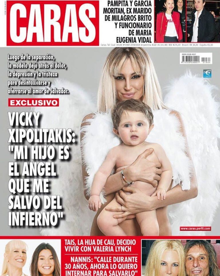 La tapa de la revista Caras que tiene a Vicky Xipolitakis como protagonista (Foto: Instagram)