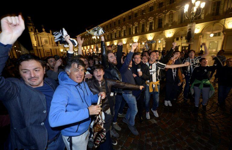 Locura en Turín ante un nuevo campeonato de la Juve.