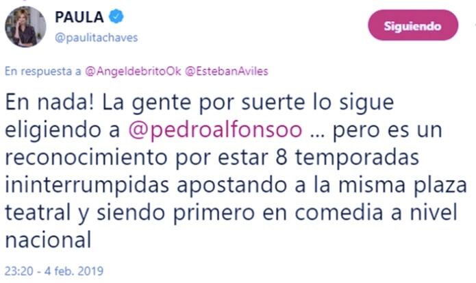 Respuesta de Paula Cháves