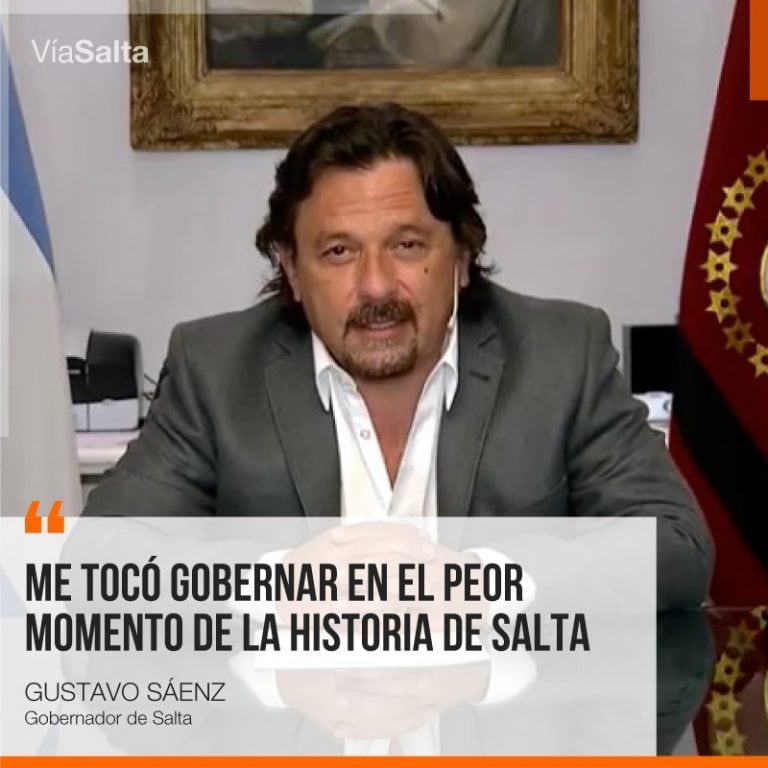 Así se expresó el gobernador de la provincia de Salta durante el vivo de anoche. (VíaSalta)