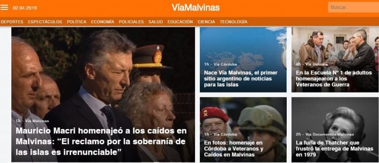 Lanzamiento de Vía Malvinas.