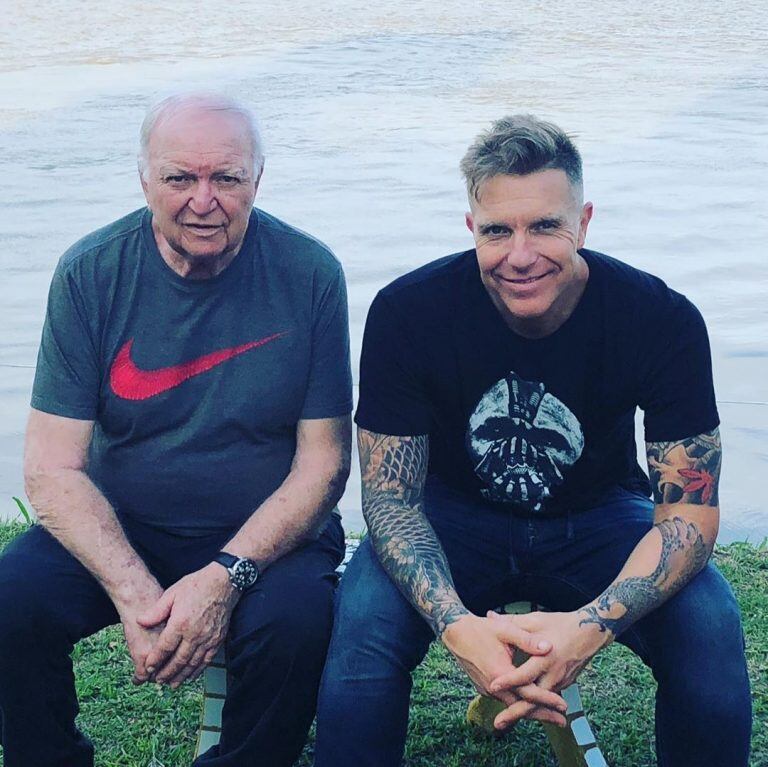 Alejandro Fantino junto a su padre Jorgito. (Instagram/@fantinofantino)