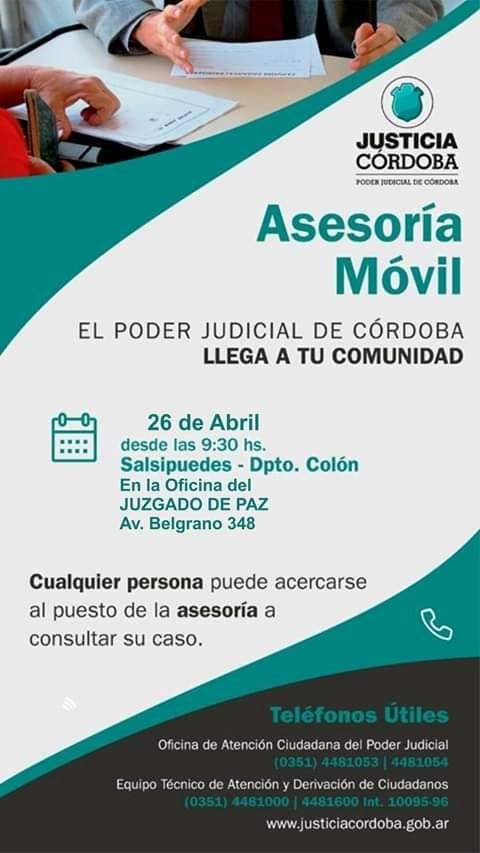 Asesoría Móvil en Salsipuedes.