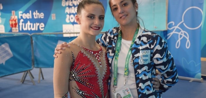 Celeste D'Arcángelo, de gimnasia rítmica, la primera representante olímpica de Argentina (Foto gentileza Agencia Córdoba Deportes)