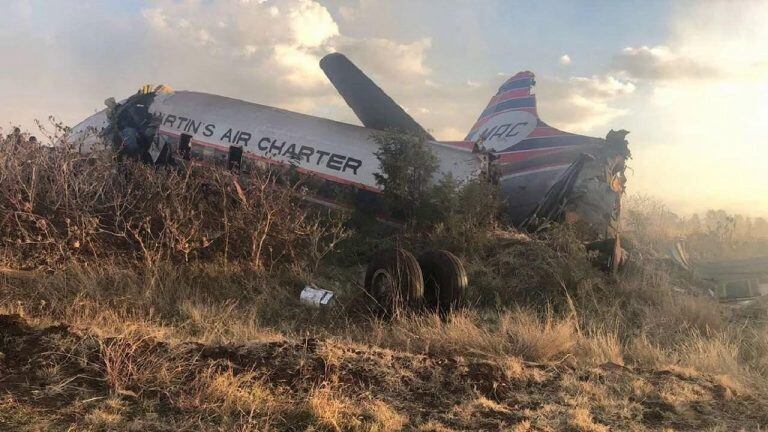 Así quedó el avión luego del accidente. (Web)