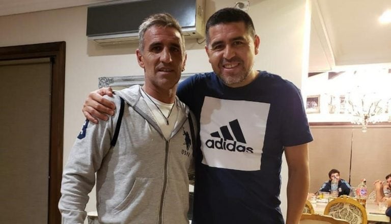 Raúl Cascini y Juan Román Riquelme (Foto: Instagram)