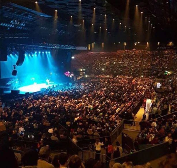 El último show que brindó en la Argentina fue en el Luna Park.