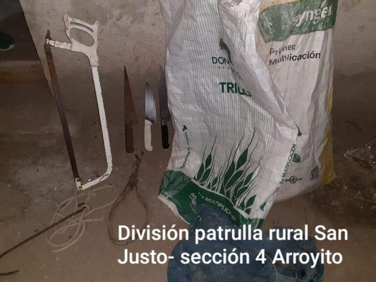 Patrulla Rural San Justo hecho de abigeato en El Tio