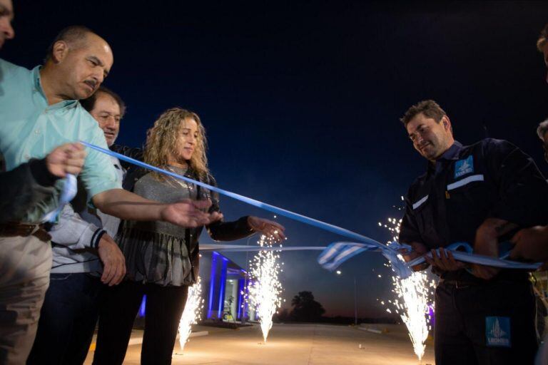 Lorena Bussi, Inaugurando Corralón Municipal