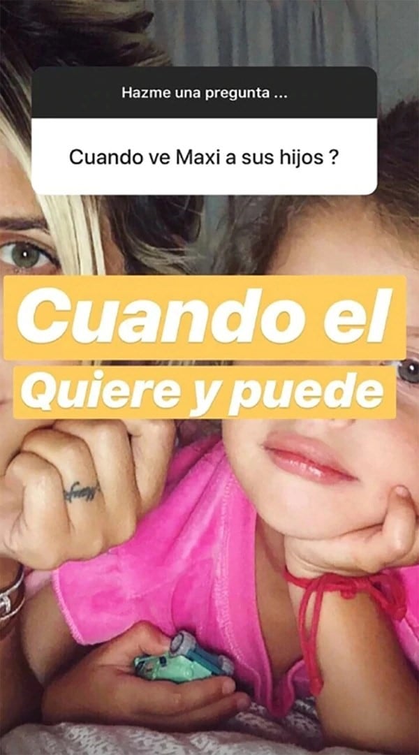 Wanda Nara volvió a apuntar contra Maxi López porque no le pasa dinero para sus hijos en común.