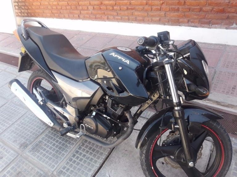 Appia, la moto que estaba estacionada a la salida del boliche bailable en San Luis.