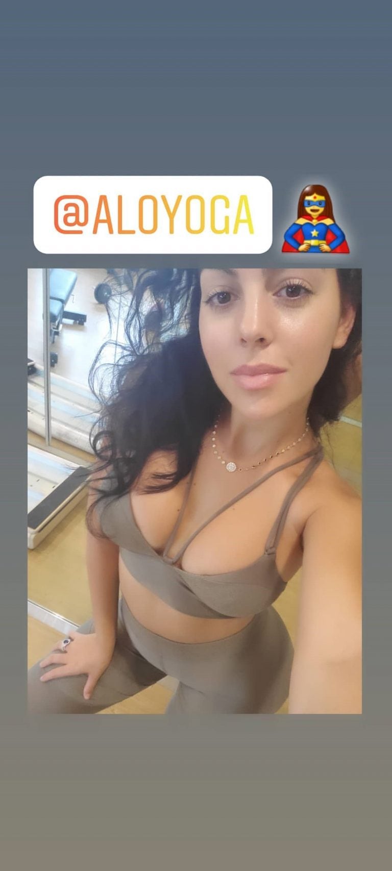 Georgina Rodríguez levantó la temperatura desde el gimnasio (Foto: Instagram)