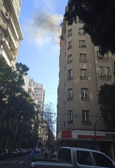 Incendio en Recoleta.