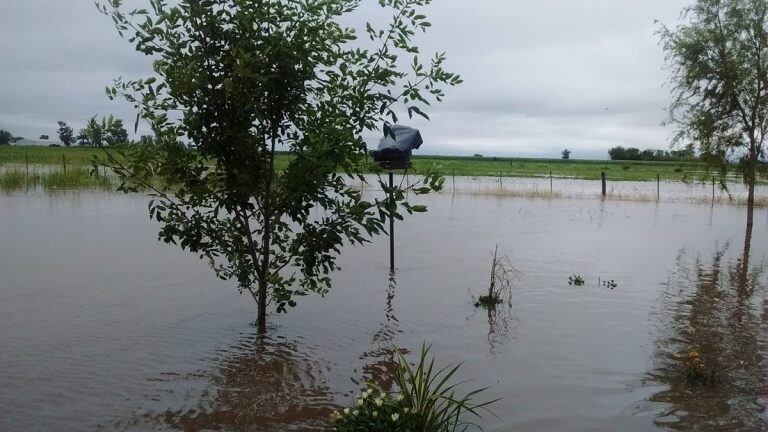 María Susana quedó bajo el agua con el temporal