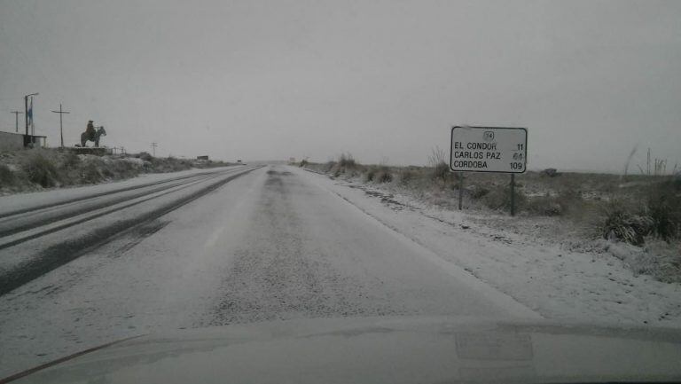 Nevada en las Altas Cumbres en Córdoba este miércoles 22 de mayo.