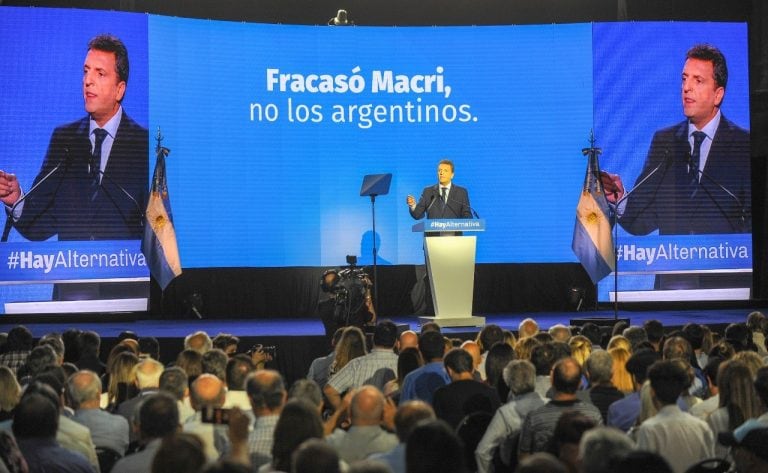 Sergio Massa se presentó como "la alternativa para los argentinos" (Foto: Mario Quinteros)