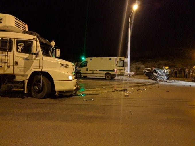 Choque y muerte en Puerto Madryn