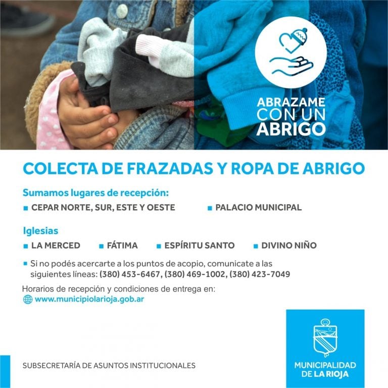 Última semana de la Colecta Solidaria 'Abrázame con un Abrigo'