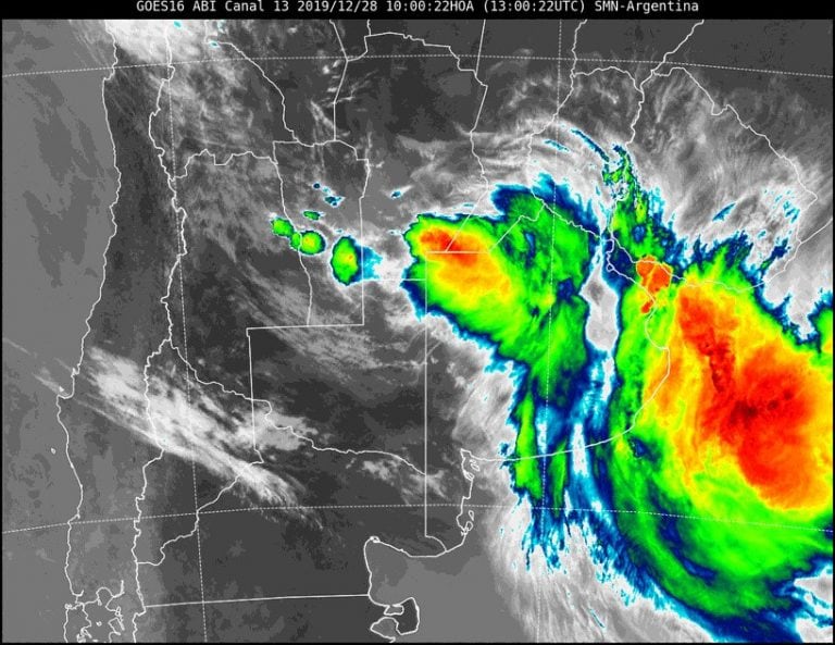 Alerta por tormentas para el sur de Santa Fe (SMN)