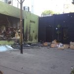 El incendio afectó el depósito de la vinoteca.