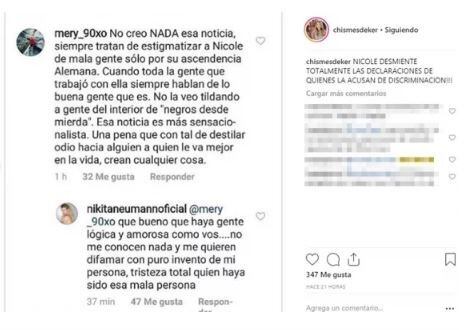 Nicole Neumann comentarios